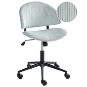 Fotele i krzesła biurowe - Beliani Krzesło biurowe KIANA Sztruks Błękitny - miniaturka - grafika 1