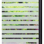 Okleiny - 2 × (45 x 100 cm, grube paski) Folia okienna dekoracyjna z matowym wzorem pasków, idealna do biura, sypialni, kuchni i domu - miniaturka - grafika 1