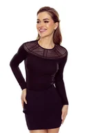 Bluzki damskie - Bluzka Prunella Eldar czarny XL - miniaturka - grafika 1