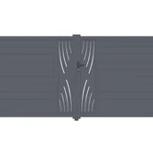 Bramy garażowe - CASANOOV BRAMA aluminiowa dwuskrzydłowa 3.5m VELETA 350B180 Szara - miniaturka - grafika 1