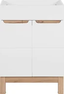 Szafki łazienkowe - Elior Szafka pod umywalkę Marsylia 3X 60 cm - Biały połysk - miniaturka - grafika 1