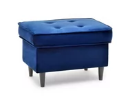 Pufy i podnóżki - Ergonomiczny Podnóżek Do Pokoju Dziennego Malmo Granatowy-Czarny - miniaturka - grafika 1