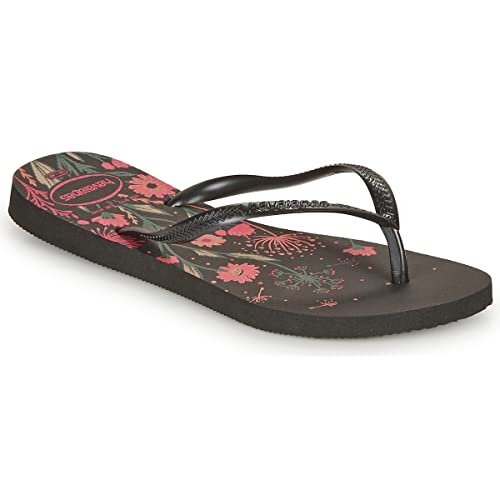 Havaianas Klapki damskie Slim Organic, Czarny Różowy, 4.5/5 UK