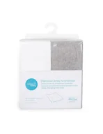 Przewijaki - Ceba Pokrowiec na przewijak 50x70-80 2 szt Light grey melange + White - miniaturka - grafika 1