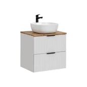 Szafki łazienkowe - Szafka Łazienkowa Wisząca z Umywalką 82-60-B-2S Adel White Comad Biały - miniaturka - grafika 1