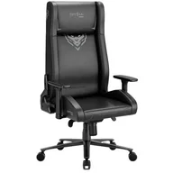 Fotele gamingowe - Diablo Chairs X-Custom Normal Size Gamingowy do 130kg Skóra ECO Czarny - miniaturka - grafika 1