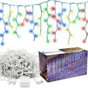 Oświetlenie świąteczne - Sople lampki 500LED kurtyny świetlne Wielokolorowe - miniaturka - grafika 1
