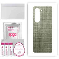 Szkła hartowane na telefon - Folia naklejka skórka strukturalna na TYŁ do Samsung Galaxy Z Fold5 -  Tkanina Lniana - apgo SKINS - miniaturka - grafika 1