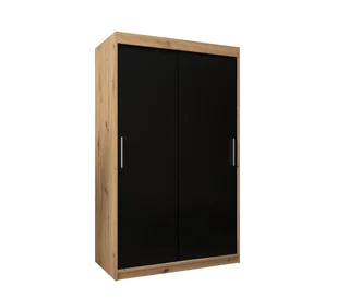 Szafa przesuwna garderoba TOKYO 120 gł. 62 Artisan / Czarny - Szafy Szafa przesuwna garderoba TOKYO 120 gł. 62 Artisan / Czarny - Szafy - miniaturka - grafika 1