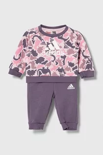 Dresy i komplety dla dziewczynek - adidas dres dziecięcy kolor różowy - grafika 1