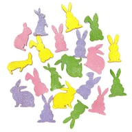 Zabawki kreatywne - Naklejki z pianki króliki brokat 20 szt. - miniaturka - grafika 1