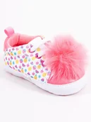 Buty dla dziewczynek - Niemowlęce dziewczęce buciki niechodki pompon różowe Scorpio r.3/9 - miniaturka - grafika 1