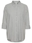 Bluzki damskie - Vero Moda Bluzka w kolorze biało-szarym - miniaturka - grafika 1