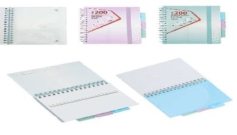 Kołozeszyt A5 Pp 200K.Kratka Ombre Pastel Line 1Szt.Mix