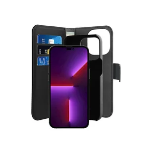 PURO Wallet Detachable - Etui 2w1 iPhone 14 Pro (czarny) - Etui i futerały do telefonów - miniaturka - grafika 2