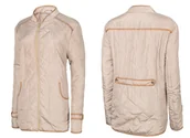 Kurtki damskie - Pikowana Elegancka Kurtka Damska 50019 5XL beżowy - miniaturka - grafika 1