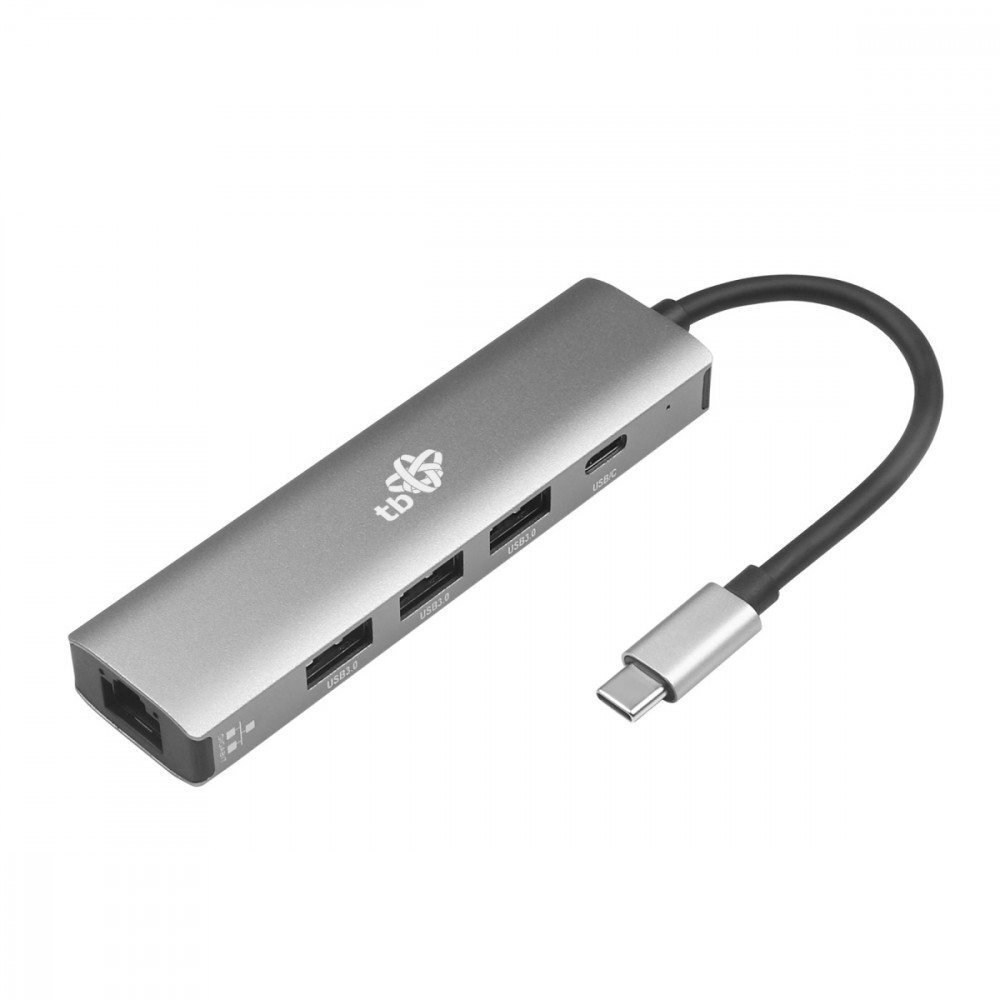 HUB USB TB Adapter USB C - RJ45 3xUSB A 3.0, USB C