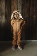 Kombinezony dla dzieci - Kombinezon z kapturem z uszami królika brązowy - miniaturka - grafika 1