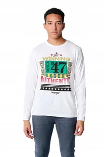 WRANGLER LS TEE WHITE W7E2D0989 XXL - Koszulki męskie - miniaturka - grafika 1