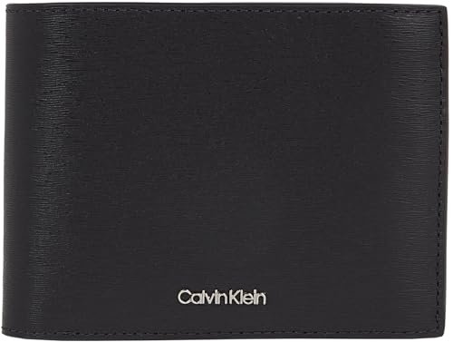Calvin Klein Męski portfel CK TRIFOLD 10CC W/COIN Tri-Fold Wallet, czarny Epi, rozmiar 0ne, Czarny Epi, 0ne Size