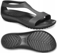 Klapki i japonki damskie - Sandały Damskie Crocs Serena Klapki Czarne Sexi Black 2025 Rozmiar 42.5 - miniaturka - grafika 1