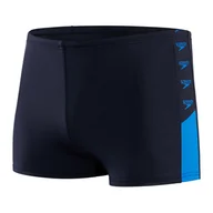 Kąpielówki męskie - Męskie Bokserki kąpielowe SPEEDO BOOM LOGO SPLICE ASHT AM 8-12823F436 – Granatowy - miniaturka - grafika 1