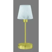 Lampy stojące - Luis II lampa stołowa 1-punktowa mosiądz/biała 595700108 - miniaturka - grafika 1