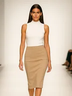 Koszule damskie - Bluzka ecru YY500100 - miniaturka - grafika 1