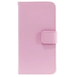 Smukłe skórzane etui na telefon iPhone 5c różowe - Etui i futerały do telefonów - miniaturka - grafika 1