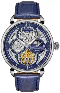 Zegarek Zegarek Carl von Zeyten CVZ0005SBLS Neukirch Skeleton Sun &amp; Moon Automatic - Zegarki męskie - miniaturka - grafika 1