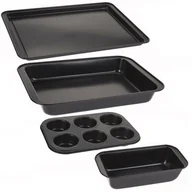 Formy do ciast - EH Excellent Houseware Zestaw blach do pieczenia ciast i muffinów 4 elementy B017M81A10 - miniaturka - grafika 1