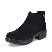 Botki damskie - Rieker Chelsea Boots 76884 damskie botki, Czarny 00, 41 EU - miniaturka - grafika 1