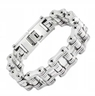 Bransolety męskie - Męska Bransoletka Łańcuch Motocyklowy 18Mm 19Cm - miniaturka - grafika 1