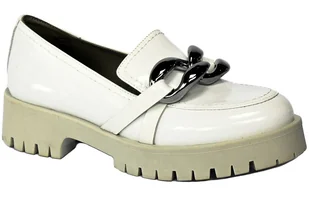 Mokasyny Nessi st.21080 Biały 711 Skórzane - NESSI - Mokasyny damskie - miniaturka - grafika 1