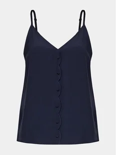 NAF NAF Top Ilina C1 YHNC26 Granatowy Regular Fit - Koszulki i topy damskie - miniaturka - grafika 1