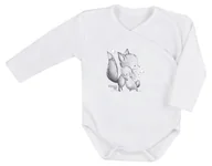 Body dla niemowląt - Body niemowlęce kopertowe białe Foxy, Koala baby 56 - miniaturka - grafika 1