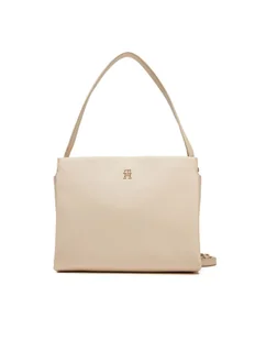 Tommy Hilfiger Torebka Th Legacy Med Satchel AW0AW17173 Écru - Torebki damskie - miniaturka - grafika 1