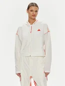 Kurtki damskie - adidas Wiatrówka Dance All-Gender Versatile IS0889 Biały Loose Fit - miniaturka - grafika 1