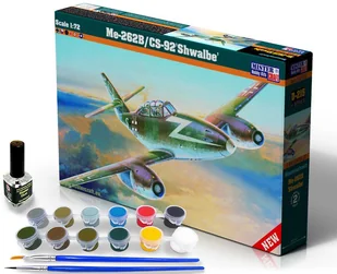 Mistercraft, Messerschmitt Me-262B-1a Doppelsitzsiger 1:72, Zestaw modelarski, 8+ - Modele do sklejania Mistercraft, Messerschmitt Me-262B-1a Doppelsitzsiger 1:72, Zestaw modelarski, 8+ - Modele do sklejania - miniaturka - grafika 1