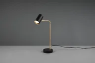 Lampy stojące - Trio Leuchten Nowoczesna lampa stołowa czarna ze złotem - Beata - miniaturka - grafika 1