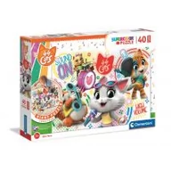 Puzzle - Clementoni Puzzle 40el. Podłogowe 44 Cats - miniaturka - grafika 1