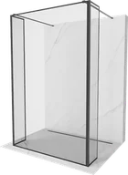 Ścianki i drzwi prysznicowe - Mexen Kioto ścianka prysznicowa wolnostojąca 110 x 30 x 30 cm, czarny wzór, czarna - 800-110-030-222-70-70-030 - miniaturka - grafika 1