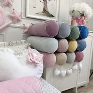 Kołdry i poduszki dla dzieci - Poduszka pikowana wałek velvet różne kolory - miniaturka - grafika 1