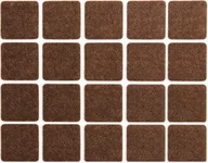 Meble modułowe i akcesoria - Vorel Podkładki filcowe 20x20 mm brązowe 20 sztuk 74861 - miniaturka - grafika 1