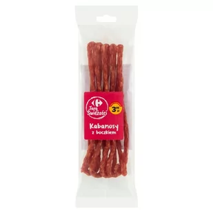 Carrefour Targ Świeżości Kabanosy z boczkiem 50 g - Kiełbasa i wędliny - miniaturka - grafika 1