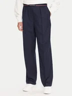 Spodnie damskie - Lacoste Spodnie materiałowe HF5307 Granatowy Relaxed Fit - miniaturka - grafika 1