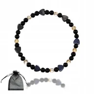 Bransoletki - Bransoletka Ochronna Kamień Turmalin Cytryn Hematyt Serce bez zapięcia 19cm - miniaturka - grafika 1