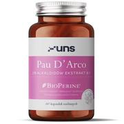 Witaminy i minerały dla sportowców - UNS Pau D'Arco 2% Alkaloidów Ekstrakt 6:1 60vegcaps - miniaturka - grafika 1