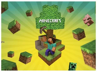 Dekoracyjny opłatek tortowy Minecraft - A4 - Ciasta i półprodukty do ciast - miniaturka - grafika 1