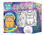 Zabawki kreatywne - Kubek do kolorowania Kot w kosmosie - miniaturka - grafika 1